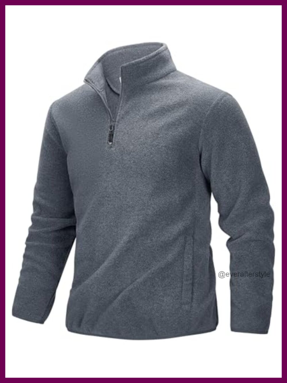 Men's Polar Fleece Quarter Zip Pullover Jacket Golf Sweatshirt